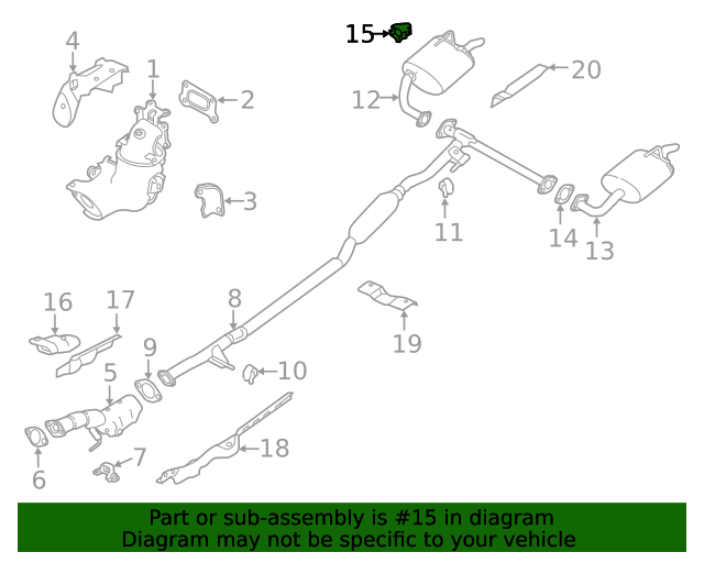New Genuine Nissan Mounting-Exhaust 206516CA0A / 20651-6CA0A OEM