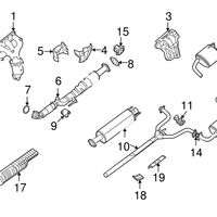 Genuine Nissan Exhaust System Hanger Mounting Rubber (2007-2025) OE 20651JA000