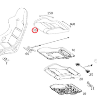 Genuine Mercedes-Benz Front Seat Cushion Bottom Cover Left Black 20791020469E43