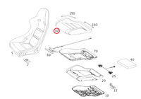 Genuine Mercedes-Benz Front Seat Cushion Bottom Cover Left Black 20791020469E43