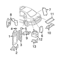 Genuine Mercedes-Benz SAM Module Bracket Rear Holder (2003-2011) OE 2115460343