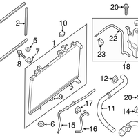New Genuine Nissan Radiator Seal Upper (2013-2020) OE 214963JA0A