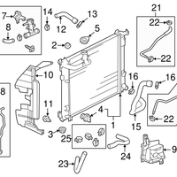 New Genuine Nissan Seal-Radiator,Rh OE 214989KM1A