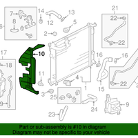 New Genuine Nissan Seal-Radiator,Rh OE 214989KM1A