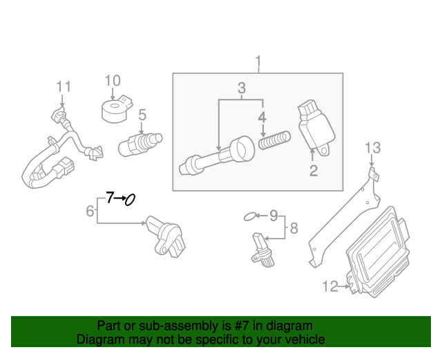 New Genuine Infiniti Camshaft Sensor Seal O-Ring OE 221314M505