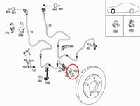 Genuine Mercedes S-Class Rear Anti-Lock Brakes Bracket ABS Left OE 2215462343