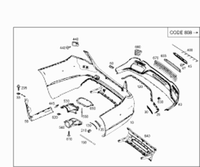 New Genuine Mercedes-Benz Rear Bumper Bracket Left (18-20) OE 2228856001