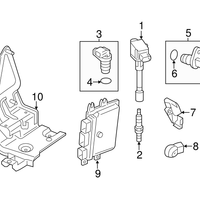 Pack of 10 New Genuine Nissan Plug-Spark OE 22401JD01B