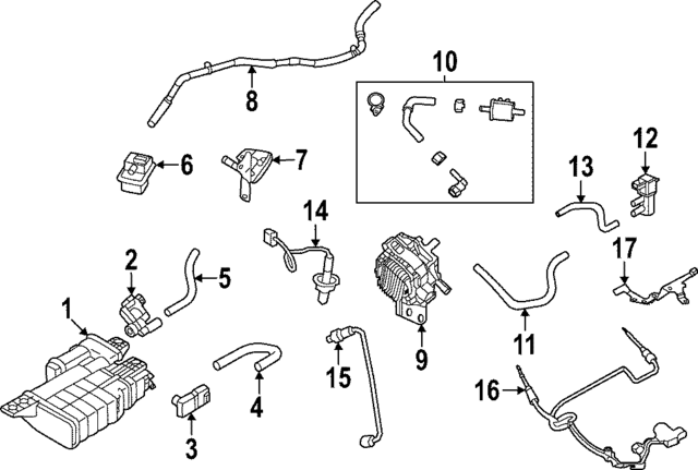 Genuine Nissan OE Heated Oxygen Sensor, Rear 22693-6UA0A