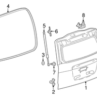 New Genuine GM Tailgate Trunk Strut Lift Support Left OE 22792139