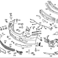 New Genuine Mercedes-Benz Front Bumper Grille Right (1994-2012) OE 2308851553