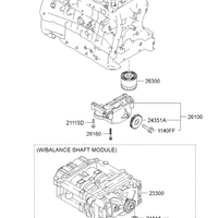 New Genuine Kia Engine Balance Shaft Assembly (2009-2013) OE 2330025924