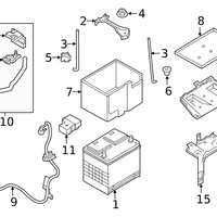 New Genuine Nissan / Infiniti Rod Battery Fix 244254P10A / 24425-4P10A OEM