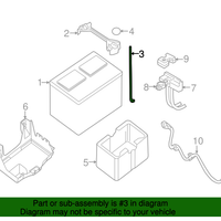 Genuine Nissan Rod-Battery Fix OEM 244258990B
