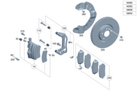 Genuine Mercedes-Benz Front Brake Disk  Rotor Left (2021-2023) OE 247421191207
