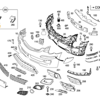 Genuine Mercedes-Benz Headlight Washer Bracket Holder Left OE 2518690314