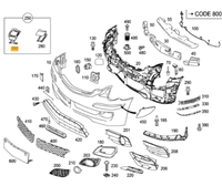 Genuine Mercedes-Benz Headlight Washer Bracket Holder Left OE 2518690314