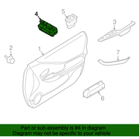 Genuine Nissan Switch Assy-Power Window Main OEM 25401ZN60B