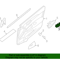 New Genuine Nissan Switch Assy-Power Window,Assist 254111KA5A / 25411-1KA5A OEM