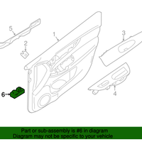 New Genuine Nissan Switch Assy Power Window,Assist 254114CE0A / 25411-4CE0A OEM