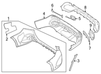 Genuine Mercedes-Benz Rear Bumper Tow Hook Cover Eye (2016-2026) OE 2548858502