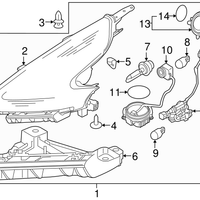 New Genuine Nissan Headlight Lamp Seal Ring Gasket OE 26033CD010
