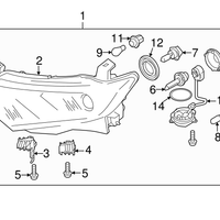 Genuine Nissan Rh Bracket Assy-Head Lamp OEM 260421AA0A