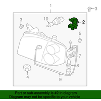 New Genuine Nissan Frontier Headlight Lamp Clip (01-04) OE 263984Z000