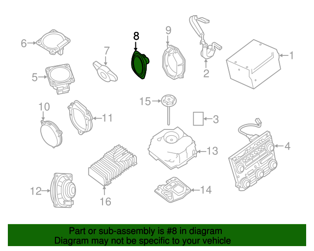 New Genuine Nissan / Infiniti Speaker Unit 281579N20A OEM