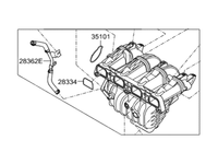 New Genuine Hyundai Intake Manifold Assembly (2011-2015) OE 283102G800