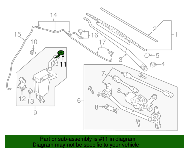 New Genuine Nissan Cap-Windshield Washer Tank 289131HB1A / 28913-1HB1A OEM