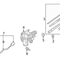 Genuine Nissan OE Nozzle Assy - Back Window Washer 28972-6RR0A
