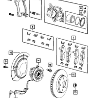 New Genuine Mopar Pad Kit Front Disc Brake 2015-2019 OE 2AMV3886AB