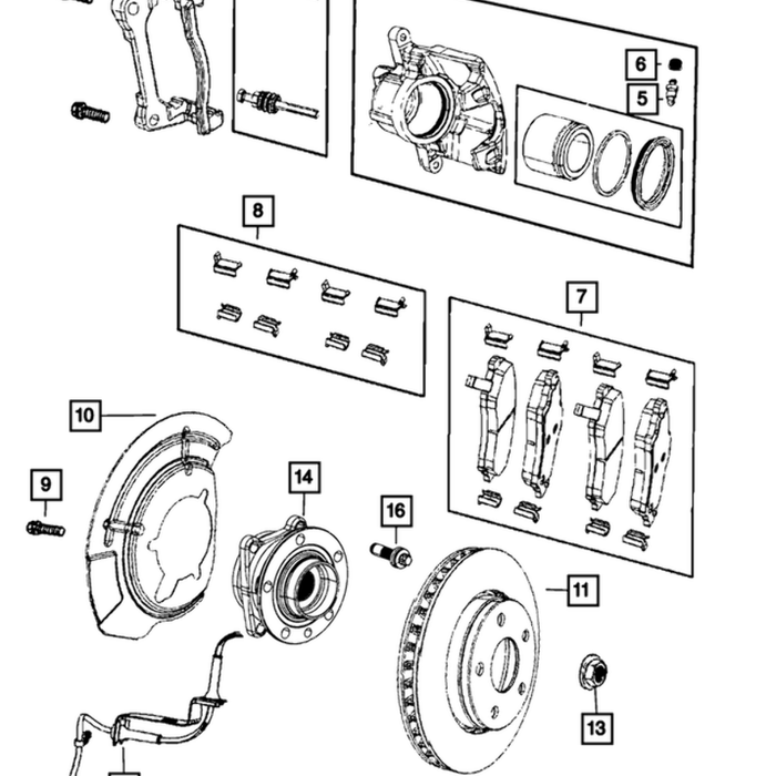 New Genuine Mopar Pad Kit Front Disc Brake 2015-2019 OE 2AMV3886AB