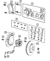 New Genuine Mopar Pad Kit Front Disc Brake 2015-2019 OE 2AMV3886AB