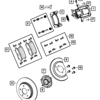 New Genuine Mopar Pad Rear Disc Brake 2012-2016 OE 2AMV4239AC