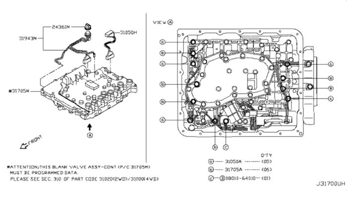 Genuine Nissan Frontier Transmission Valve Body Assembly (2005-2009) 317053DX8D