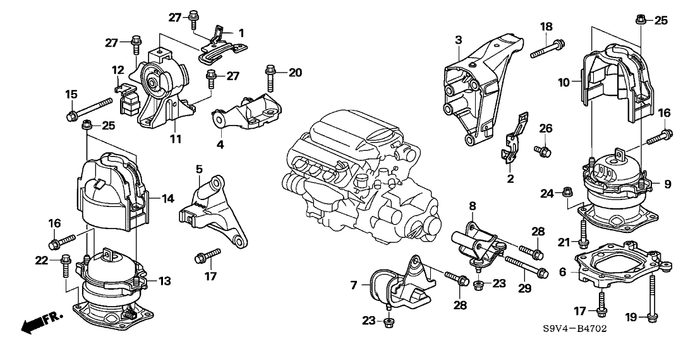New Genuine Honda Pilot Engine Wiring Harness Stay H (2006-2008) OE 32748PVJA02