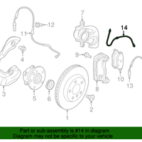 New Genuine BMW Brake Hose Front (2014-2021) OE 34106799302