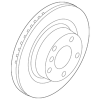 New Genuine BMW Rear Brake Disc Rotor Assembly (2012-2020) OE 34216864899