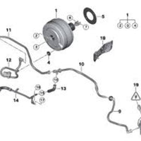 New Genuine BMW Power Brake Booster Assembly (2008-2013) OE 34332283392