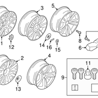 New Genuine BMW Wheel Lock Bolt With Code Set (2010-2017) OE 36136776079