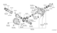 New Genuine Nissan Bearing Spacer, Drive Pinion OE 38166CA010