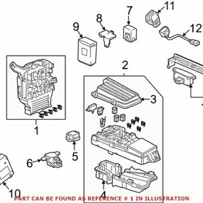 New Genuine Acura RDX Fuse Box Assembly (2010-2012) OE 38200STKA03