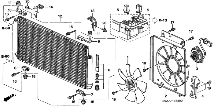 Genuine Honda CR-V Shroud Air Condition A/C (2005-2006) OE 38615PNLG02