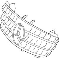 Genuine Mercedes-Benz GL Front Bumper Grill Assembly (2007-2009) 16488001859776
