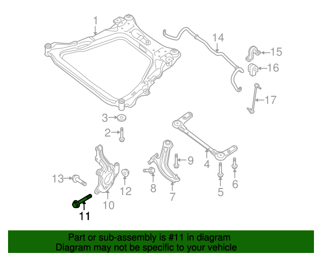 New Genuine Nissan Bolt 40178AX06C / 40178-AX06C OEM