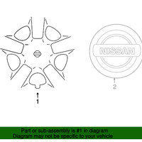 New Genuine Nissan Cap-Disc Wheel 40315JM00B / 40315-JM00B OEM