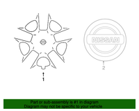 New Genuine Nissan Cap-Disc Wheel 40315JM00B / 40315-JM00B OEM