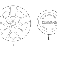New Genuine Nissan Cap-Disc Wheel 40315JM00B / 40315-JM00B OEM